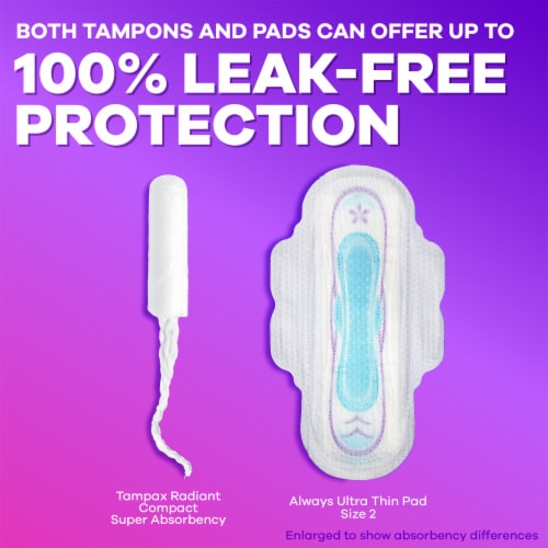 Tampax Pocket Radiant Super Unscented Tampons Perspective: bottom