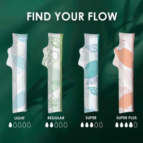 L. Organic Cotton Core Tampons Multipack Super/Super Plus Absorbency Perspective: bottom