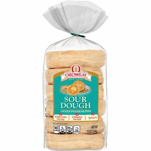 Oroweat® Sour Dough English Muffins Perspective: bottom