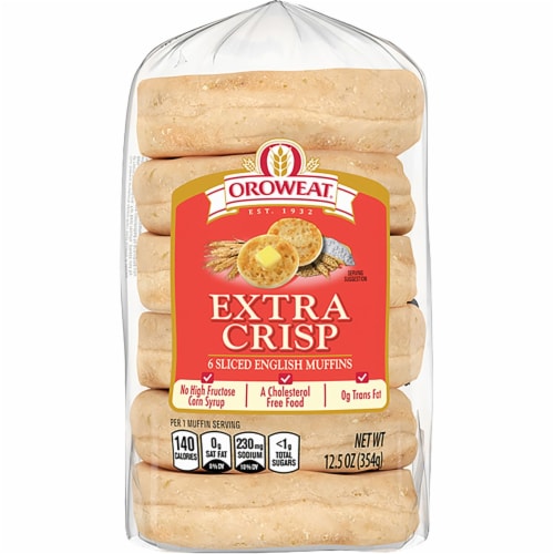 Oroweat® Extra Crisp English Muffins Perspective: bottom