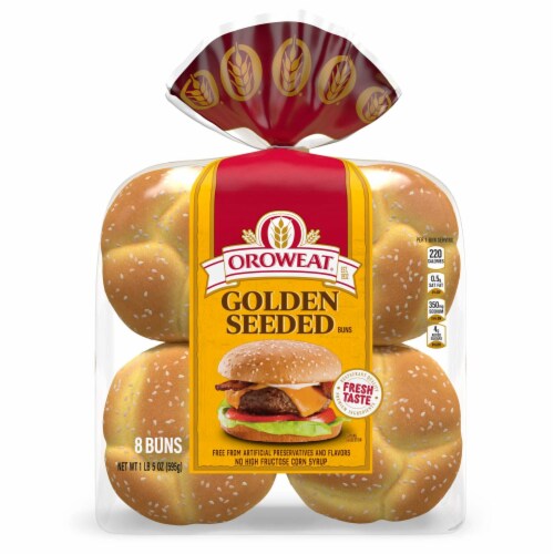 Oroweat Golden Seeded Buns Perspective: bottom