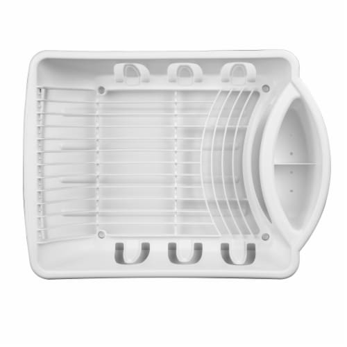 Sterilite Plastic Sink Drying Rack Set - White Perspective: bottom