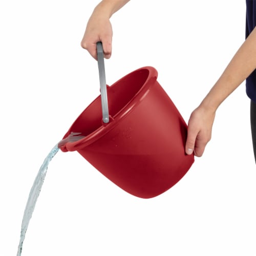 Sterilite® 10-Quart Spout Pail - Classic Red Perspective: bottom
