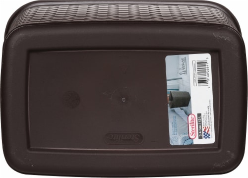 Sterilite® Weave Plastic Wastebasket - Espresso Perspective: bottom