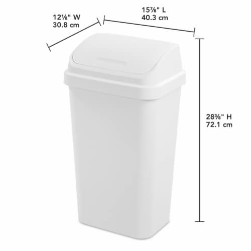 Sterillite Swingtop Trash Can Perspective: bottom