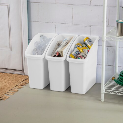 Sterilite 8-Gallon Under Sink Trash Can - White Perspective: bottom