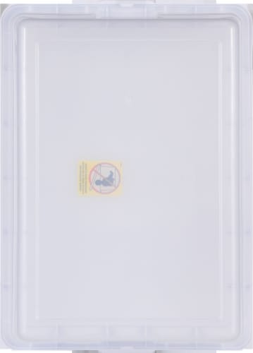 Sterilite 28-Quart Storage Box - Clear/White Perspective: bottom
