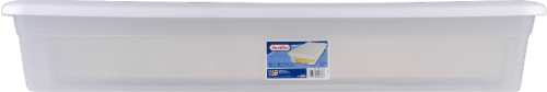 Sterilite Under-the-Bed Storage Box with Lid - Clear/White Perspective: bottom