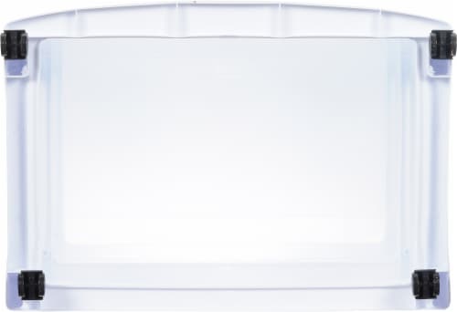 Sterilite 3-Drawer Wide Cart - White Perspective: bottom