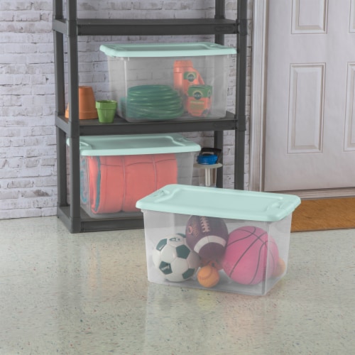 Sterilite 64qt Latching Box Storage Bin - Mindful Mint Perspective: bottom