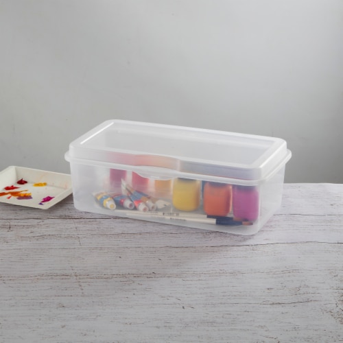 Sterilite FlipTop Large Plastic Storage Box Perspective: bottom