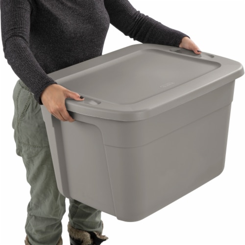 Sterilite 30 Gallon Tote Box Plastic, Gray