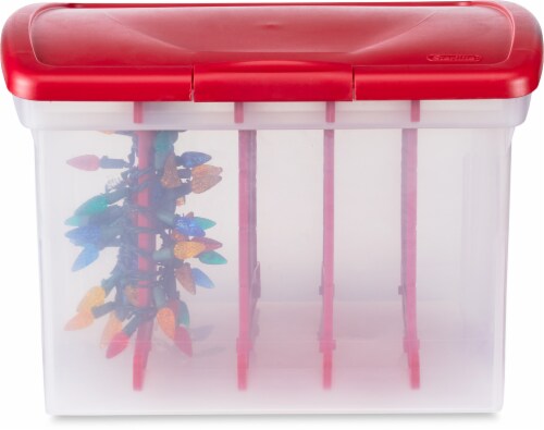Sterilite® Showoff 4 Reel Light Box - Rocket Red Perspective: bottom