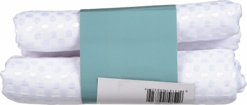 Maytex Mills Luxe Waffle Shower Curtain - White Perspective: bottom