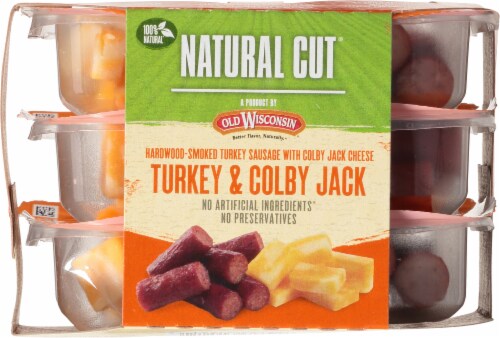 Old Wisconsin Natural Cut® Turkey & Colby Jack Snack Tray Perspective: bottom