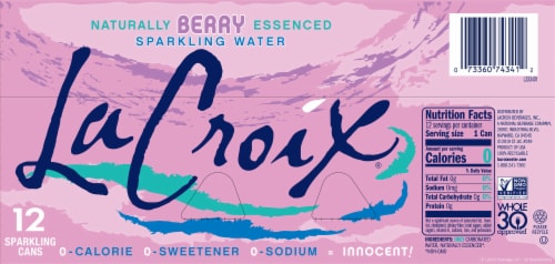 LaCroix® Berry Flavored Sparkling Water Cans Perspective: bottom