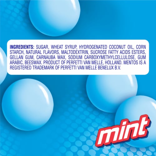 Mentos Chewy Mint Flavored Candy Roll Perspective: bottom