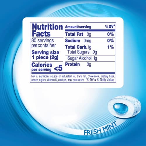 Mentos Pure Fresh Sugar Free Fresh Mint Flavored Chewing Gum Perspective: bottom