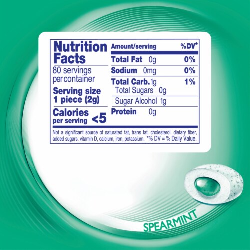 Mentos Pure Fresh Sugar Free Spearmint Flavored Chewing Gum Perspective: bottom