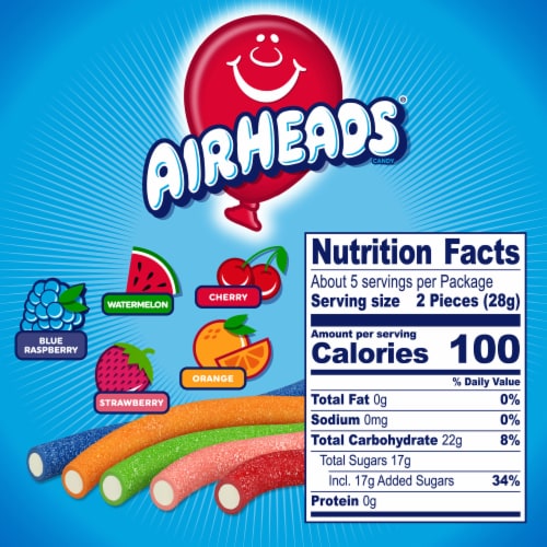 Airheads Filled Ropes Assorted Fruit Flavored Candy Perspective: bottom