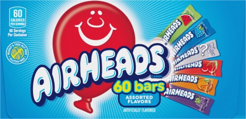 Airheads Individually Wrapped Full Size Candy Bars Perspective: bottom