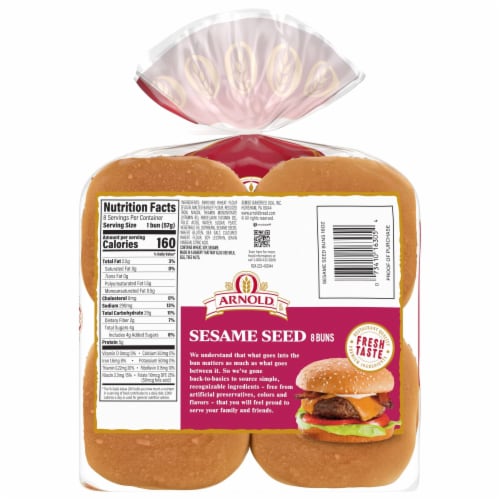 Arnold Sesame Seed Buns Perspective: bottom