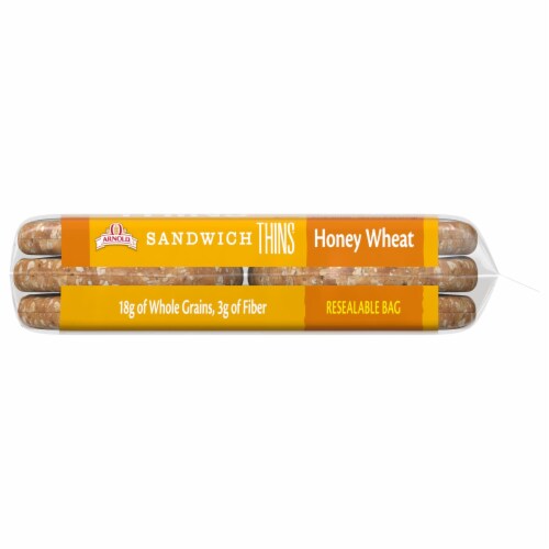 Arnold Sandwich Thins Honey Wheat Rolls Perspective: bottom