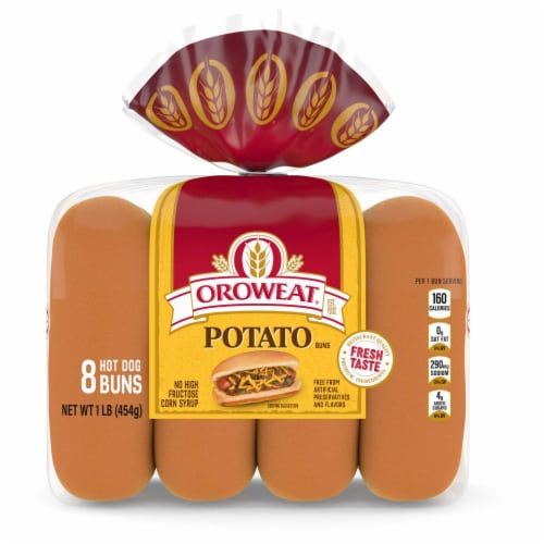 Oroweat Potato Hot Dog Buns Perspective: bottom