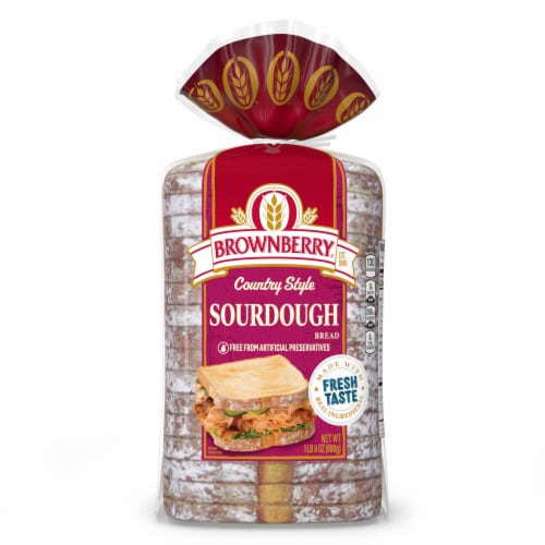 Brownberry Country Style Sourdough Bread Perspective: bottom
