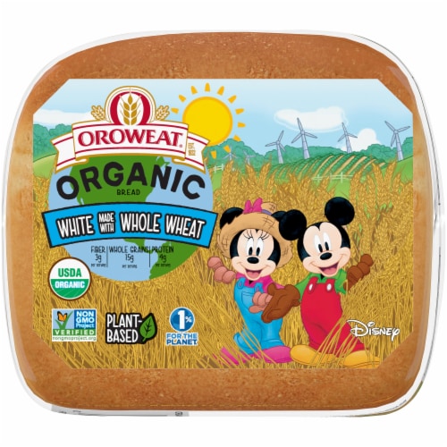 Oroweat® Organic White Made with Whole Wheat Bread Perspective: bottom