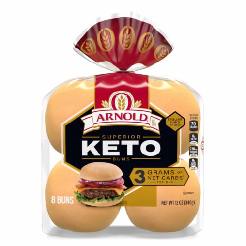 Arnold Superior Keto Plain Hamburger Buns Perspective: bottom