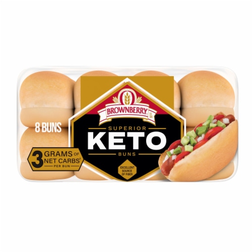 Brownberry Keto White Buns Perspective: bottom