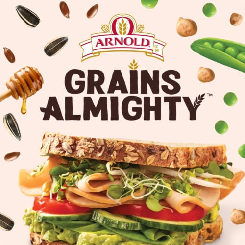 Arnold Grains Almighty Plant Protein Thin Sliced Bread Perspective: bottom