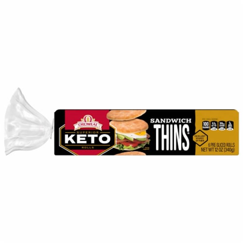 Oroweat® Superior Keto Rolls Sandwich Thins® Perspective: bottom