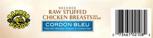 Barber Foods® Breaded Raw Stuffed Chicken Cordon Bleu Perspective: bottom