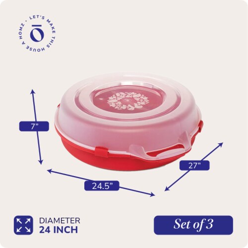 Sterilite Holiday Nesting Wreath Storage Box - Red, 24 in - Kroger