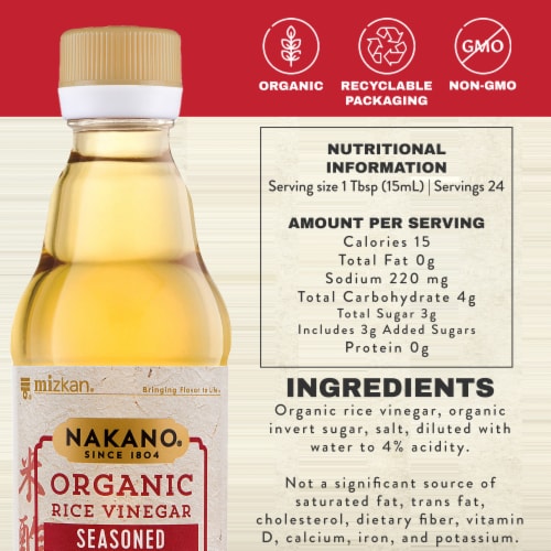 Nakano® Organic Seasoned Rice Vinegar Perspective: bottom