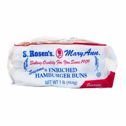 S. Rosen's Sesame Seed Burger Buns Perspective: bottom