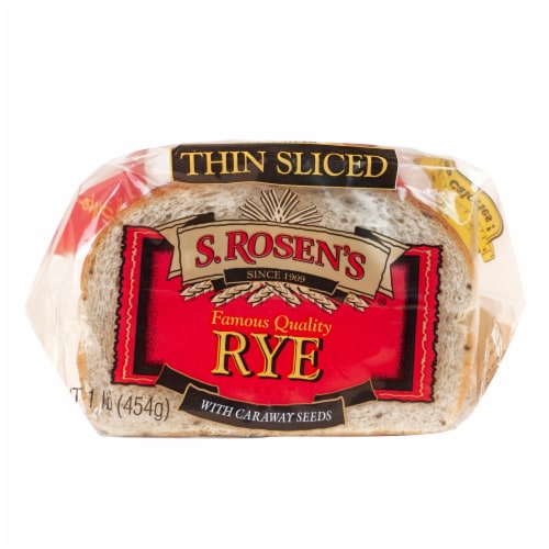 S. Rosen's Thin Sliced Seeded Rye Bread Perspective: bottom