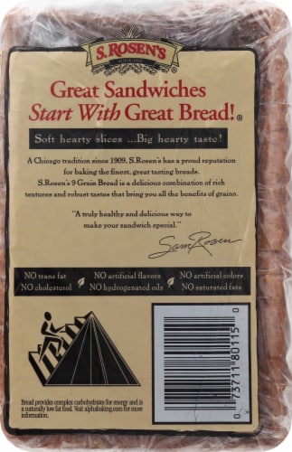 S. Rosens 9 Grain Bread Perspective: bottom