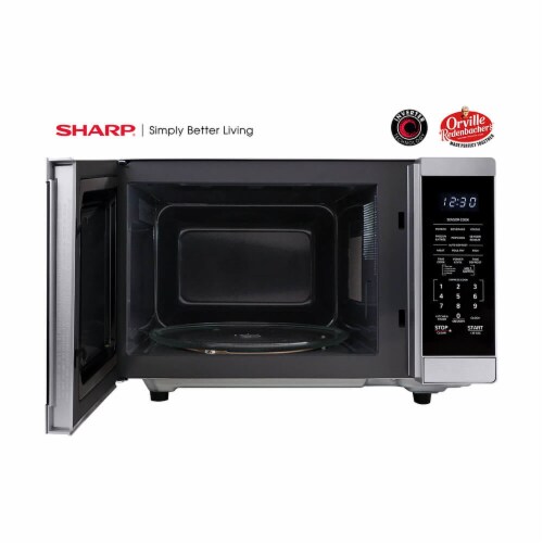 Sharp SMC1464HS 1.4 Cu. Ft. Silver Countertop Microwave Perspective: bottom