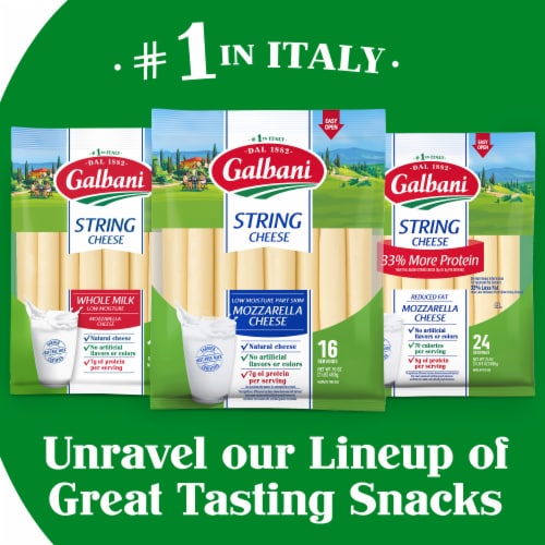Galbani Part Skim Mozzarella String Cheese Perspective: bottom