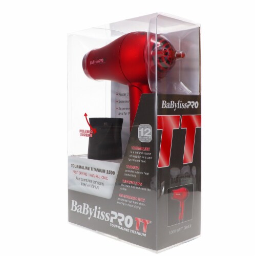 BaBylissPRO TT Tourmaline Titanium Travel Dryer Red 1 ea Harris Teeter