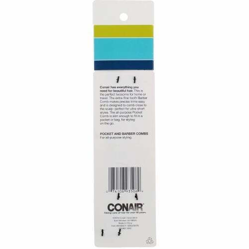 Conair® Smooth & Style Pocket and Barber Comb Perspective: bottom
