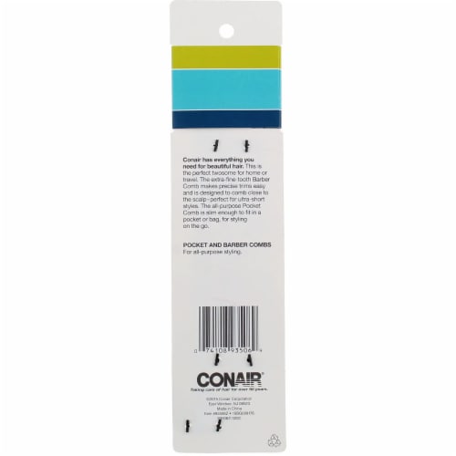 Conair® Smooth & Style Pocket and Barber Comb Perspective: bottom