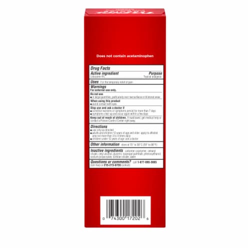 Tylenol Precise Maximum Strength 4% Lidocaine Pain Relieving Cream Perspective: bottom