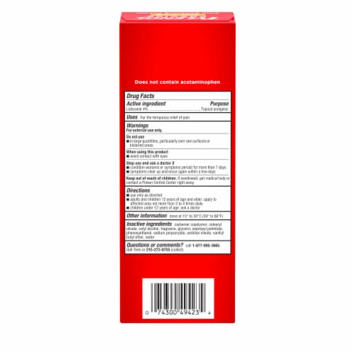 Tylenol Precise Warming Lidocaine Pain Relieving Cream Perspective: bottom