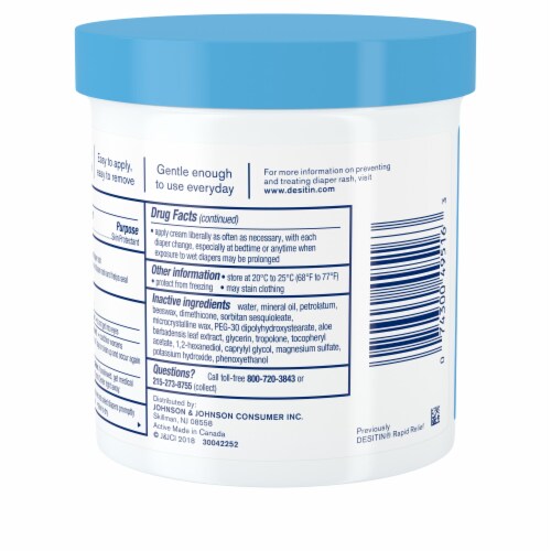 Desitin Daily Defense Baby Diaper Rash Cream With Zinc Oxide Perspective: bottom