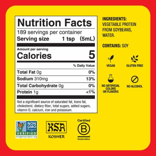 Bragg® Seasoning Liquid Aminos Gluten-Free Soy Protein Seasoning Perspective: bottom
