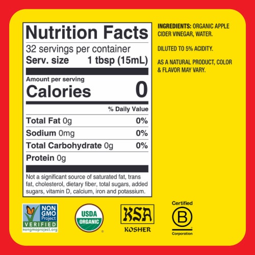Bragg® Organic Apple Cider Vinegar with the Mother Perspective: bottom